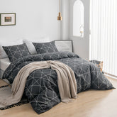 All Season Nordic Fashion Flat Sheet Set and Bedding Quilt Duvet Cover and Pillowcase for Home Decor Twin Queen King Size